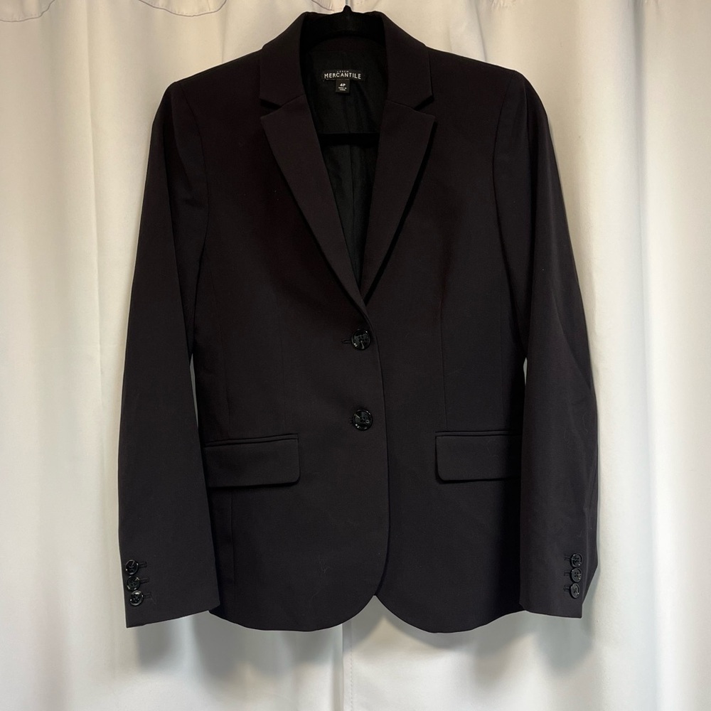 J. Crew Mercantile Black Single-Breasted Blazer